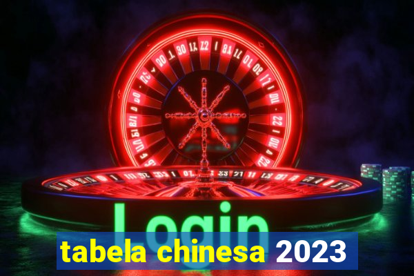 tabela chinesa 2023